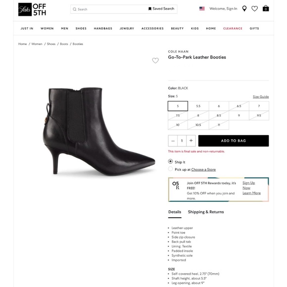 COLE HAAN Go-To-Park BLOODSTONE Leather Booties Pointed Toe Stiletto heel boots - Picture 2 of 11